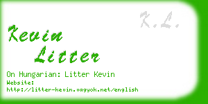 kevin litter business card